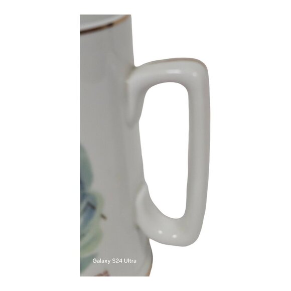 Norman Rockwell Coffee Mug "Braving The Storm" Porcelain Tankard 24K Gold Rim - Picture 8 of 10